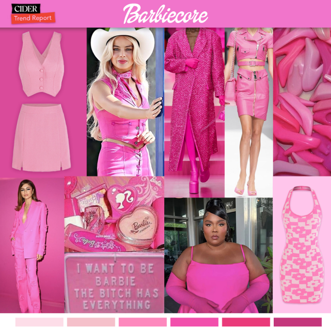 Pink Barbie Pattern Barbie Core Leggings 