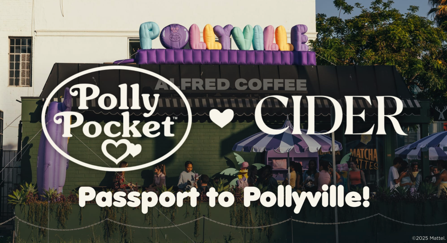 ✈️ Polly Pocket™️ x Cider at Alfred Coffee ☕️